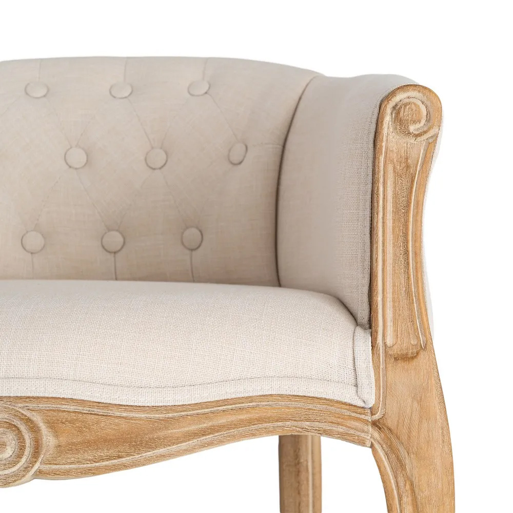 Sillón de Madera Natural Blanco 60 x 63 x 69 cm 