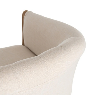 Sillón de Madera Natural Blanco 60 x 63 x 69 cm 