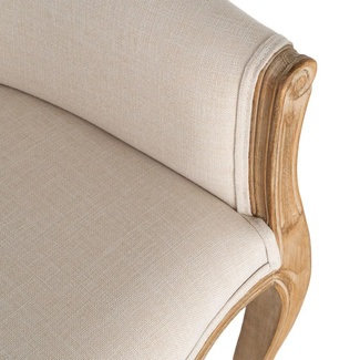 Sillón de Madera Natural Blanco 60 x 63 x 69 cm 
