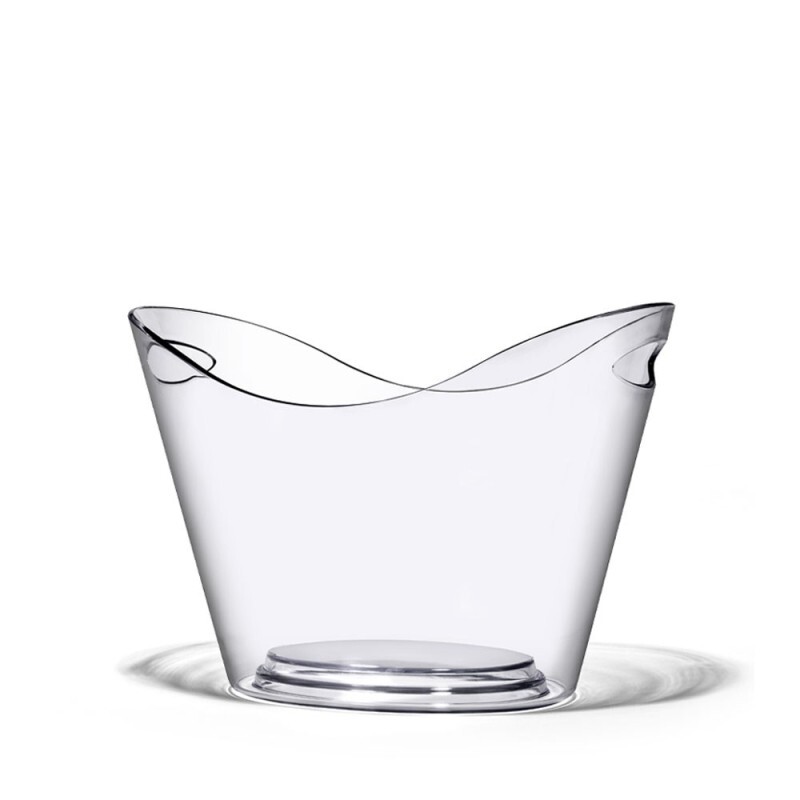 Cubitera con asas transparente para 4 botellas Visual 