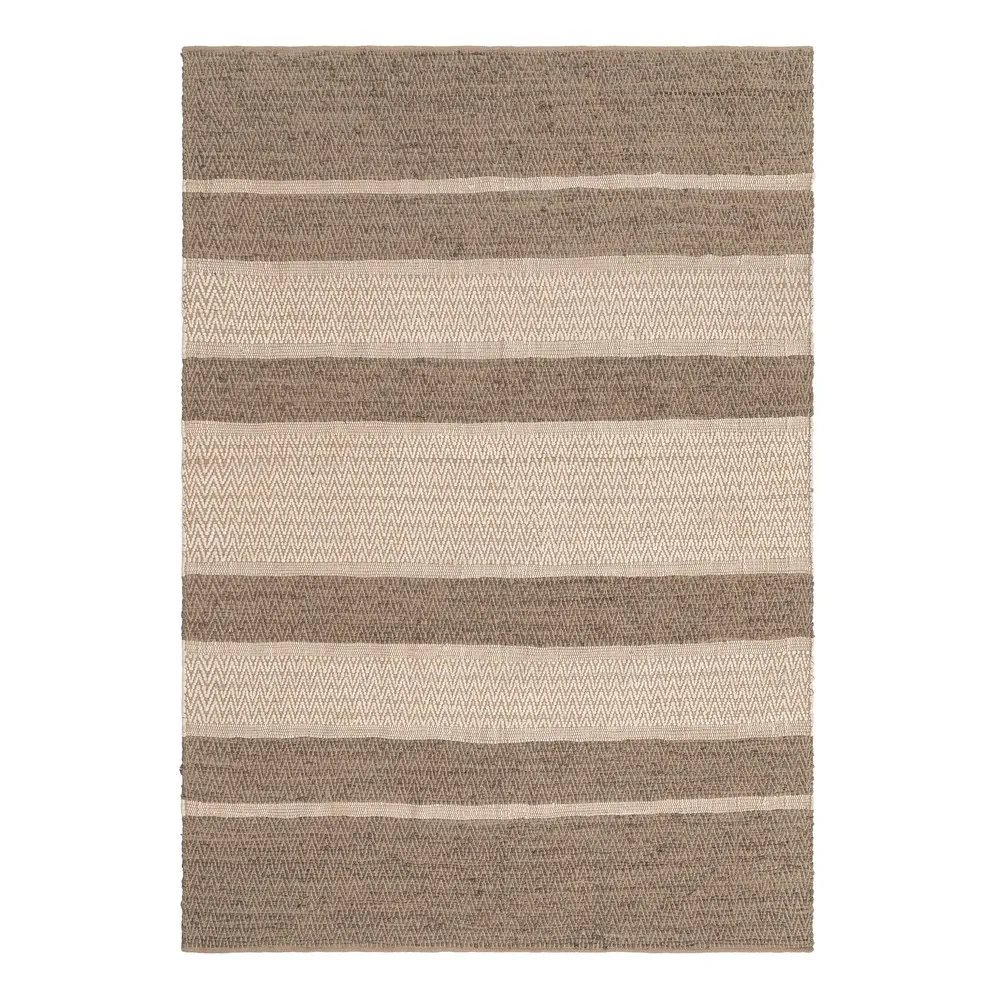 Alfombra Rayas de Algodón Natural 200 x 300 cm 