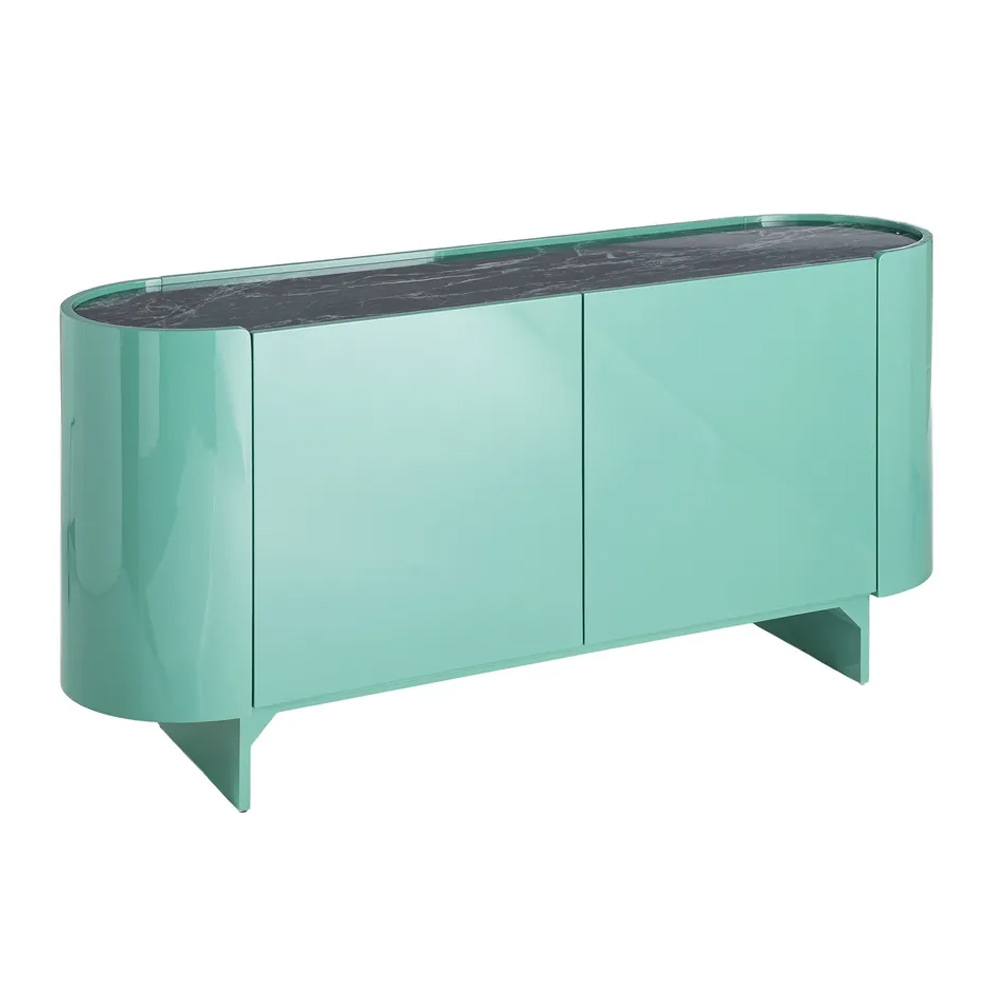 Aparador Lacado Verde Mármol 45 x 160 x 75 cm 