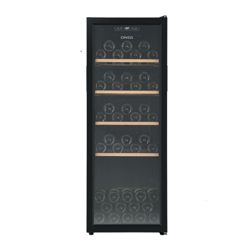 Vinoteca negra 105 botellas bajo consumo Caviss CT1PL105CB