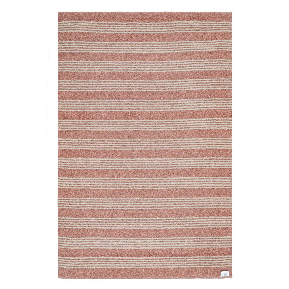 Alfombra Rayas Batari en Polipropileno Rojo Natural 160 x 230 cm   