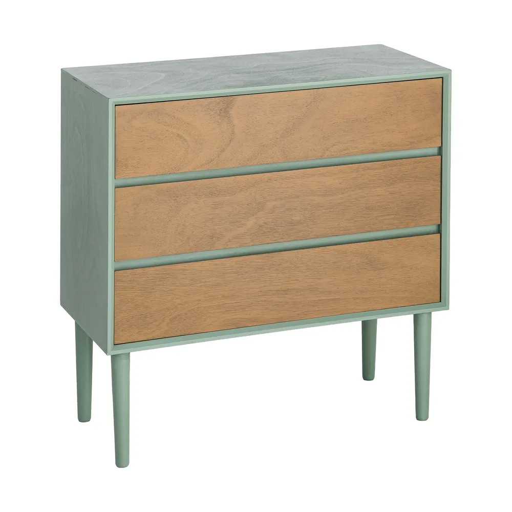 Cómoda Verde Natural 3 Cajones 35 x 75 x 75 cm  