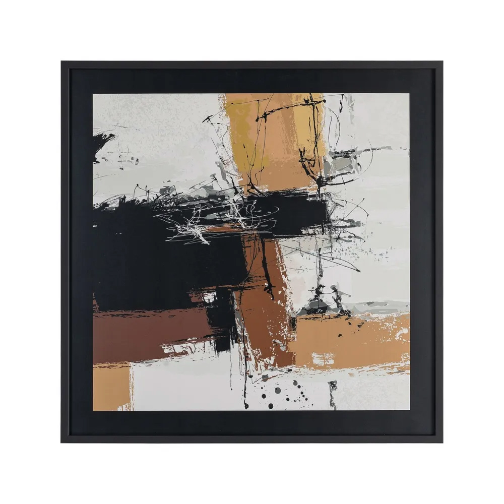 Cuadro Abstracto Impreso en Madera DM 3 x 73 x 73 cm 