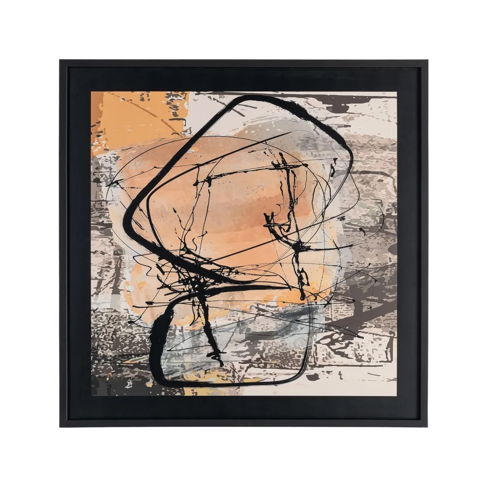 Cuadro Abstracto Impresión en Madera DM 3 x 73 x 73 cm 