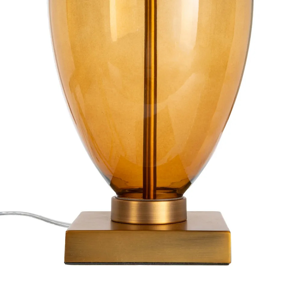 Lámpara de Mesa en Cristal Ambar 38 x 38 x 64,5 cm 