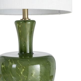 Lámpara de Mesa Cristal Verde 39 x 39 x 69 cm 