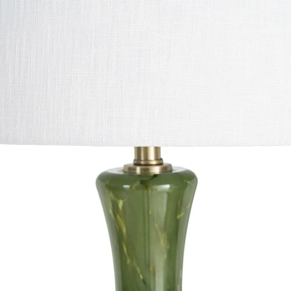 Lámpara de Mesa Cristal Verde 39 x 39 x 69 cm 