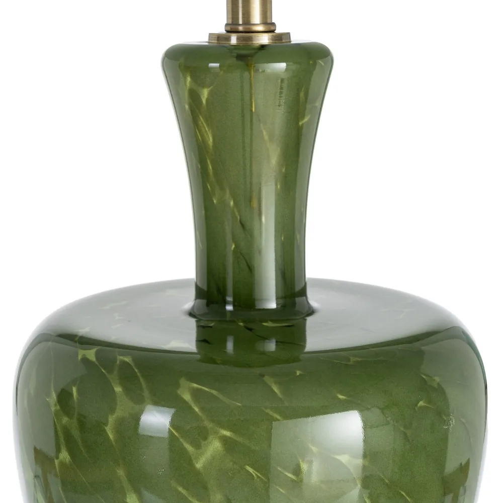 Lámpara de Mesa Cristal Verde 39 x 39 x 69 cm 