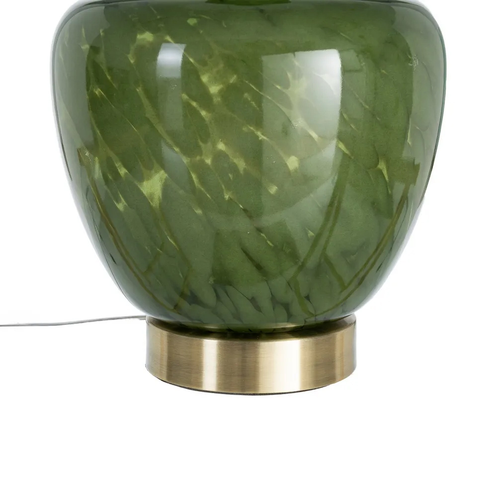 Lámpara de Mesa Cristal Verde 39 x 39 x 69 cm 