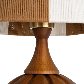 Lámpara de Mesa Madera Marrón 24 x 24 x 47,5 cm 