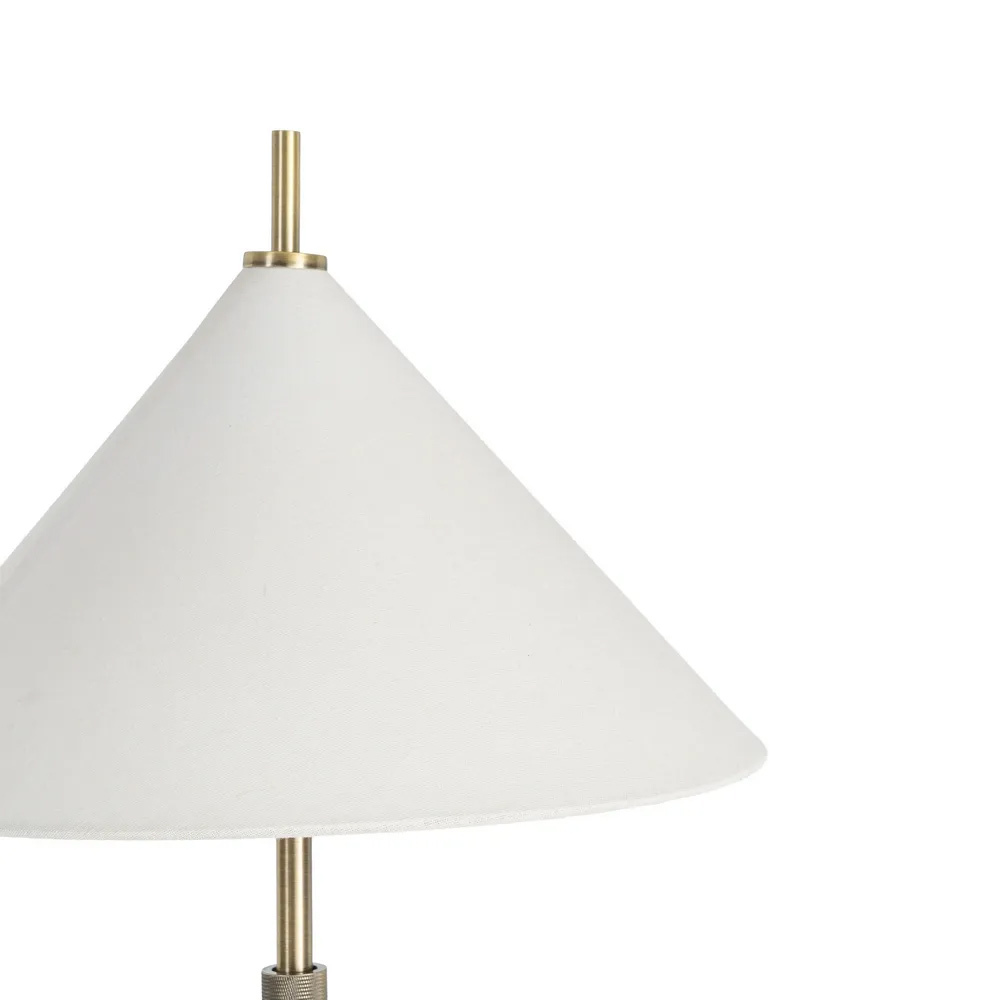 Lámpara de Mesa en Metal Dorado 39 x 39 x 108 cm 
