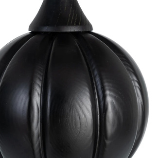 Lámpara de Mesa en Madera de Fresno Negra 24 x 24 x 47,5 cm 