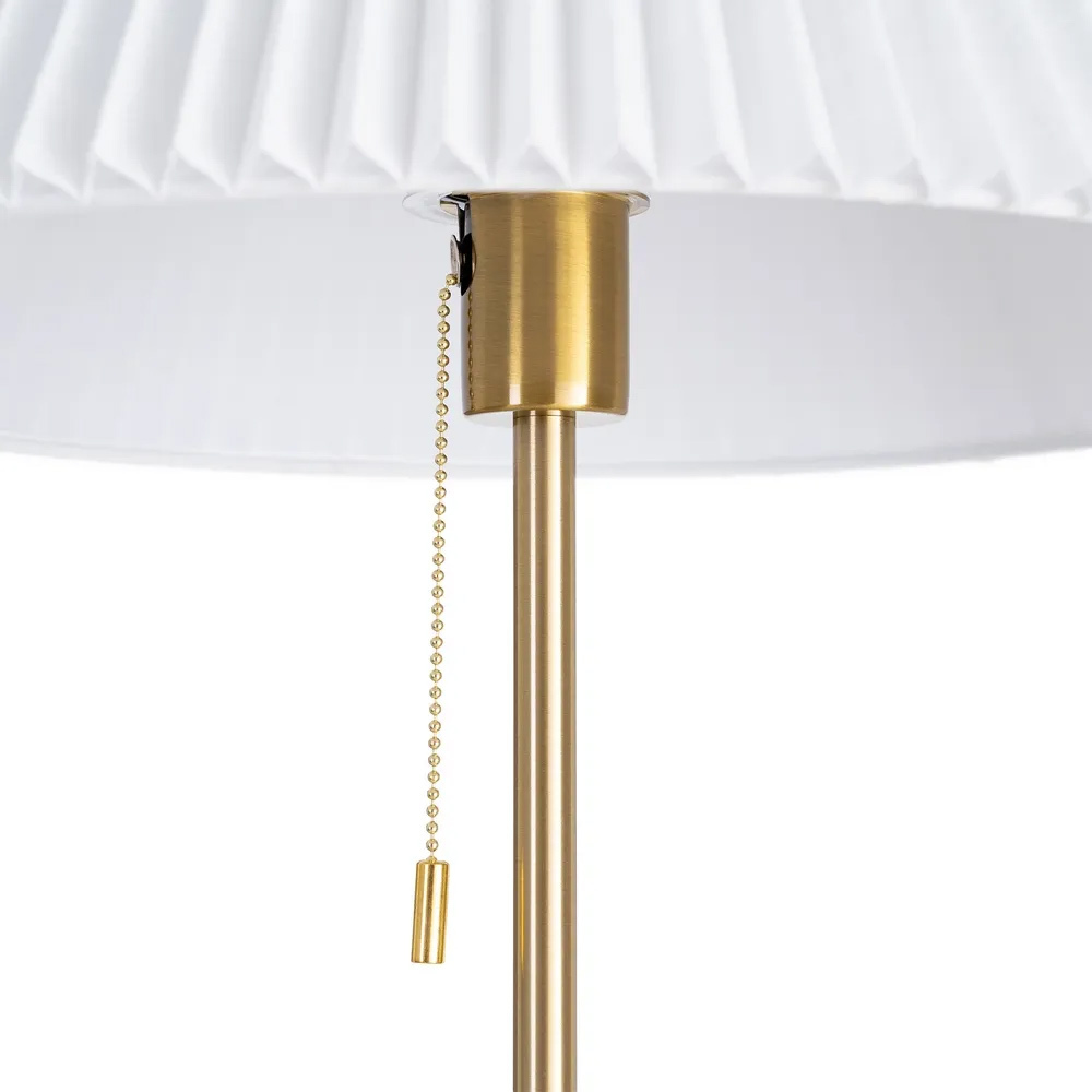 Lámpara de Suelo Madera de Fresno Marrón Oro 44 x 44 x 57 cm 