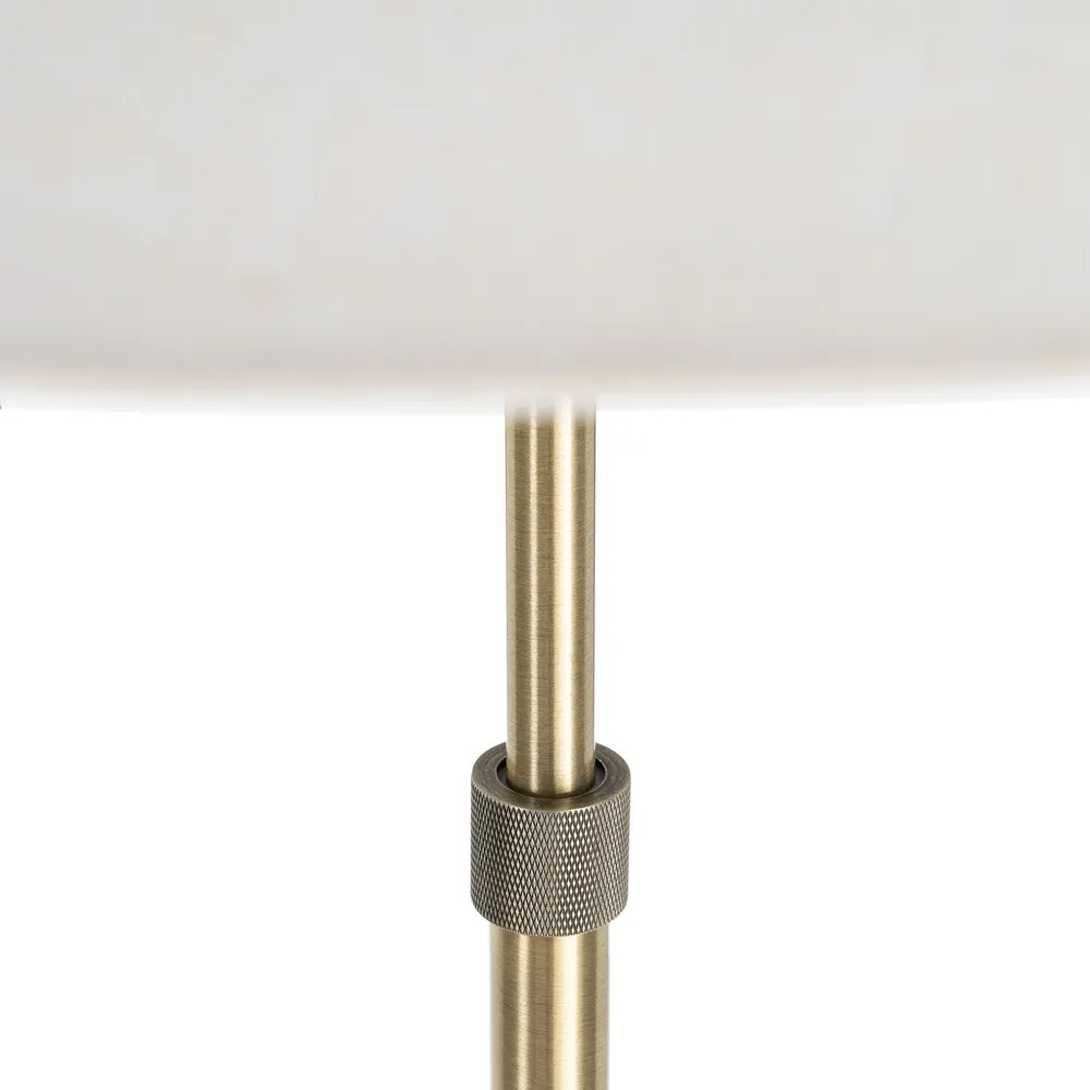 Lámpara de Suelo Metálica Dorada 54,5 x 54,5 x 171 cm 