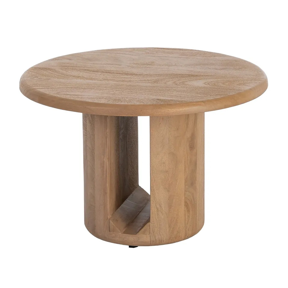 Mesa de Centro de Madera de Mango Natural 60 x 60 x 40 cm 