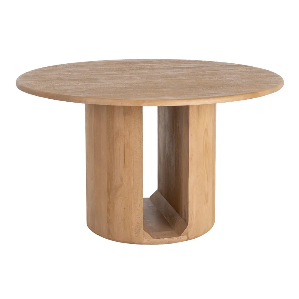 Mesa de Comedor de Madera de Mango Natural 130 x 130 x 76 cm 