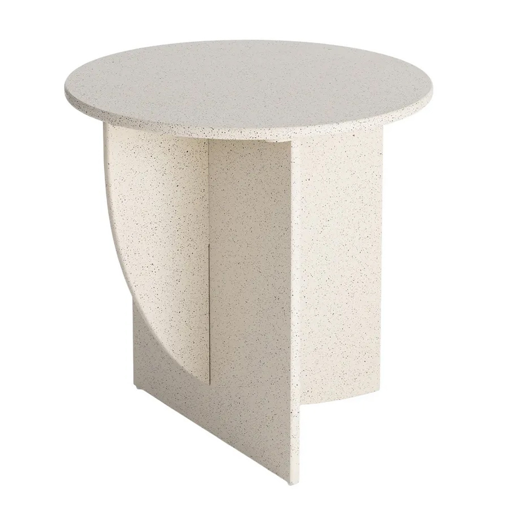 Mesita Auxiliar de Madera DM Blanca Jaspeado 60 x 60 x 60 cm 