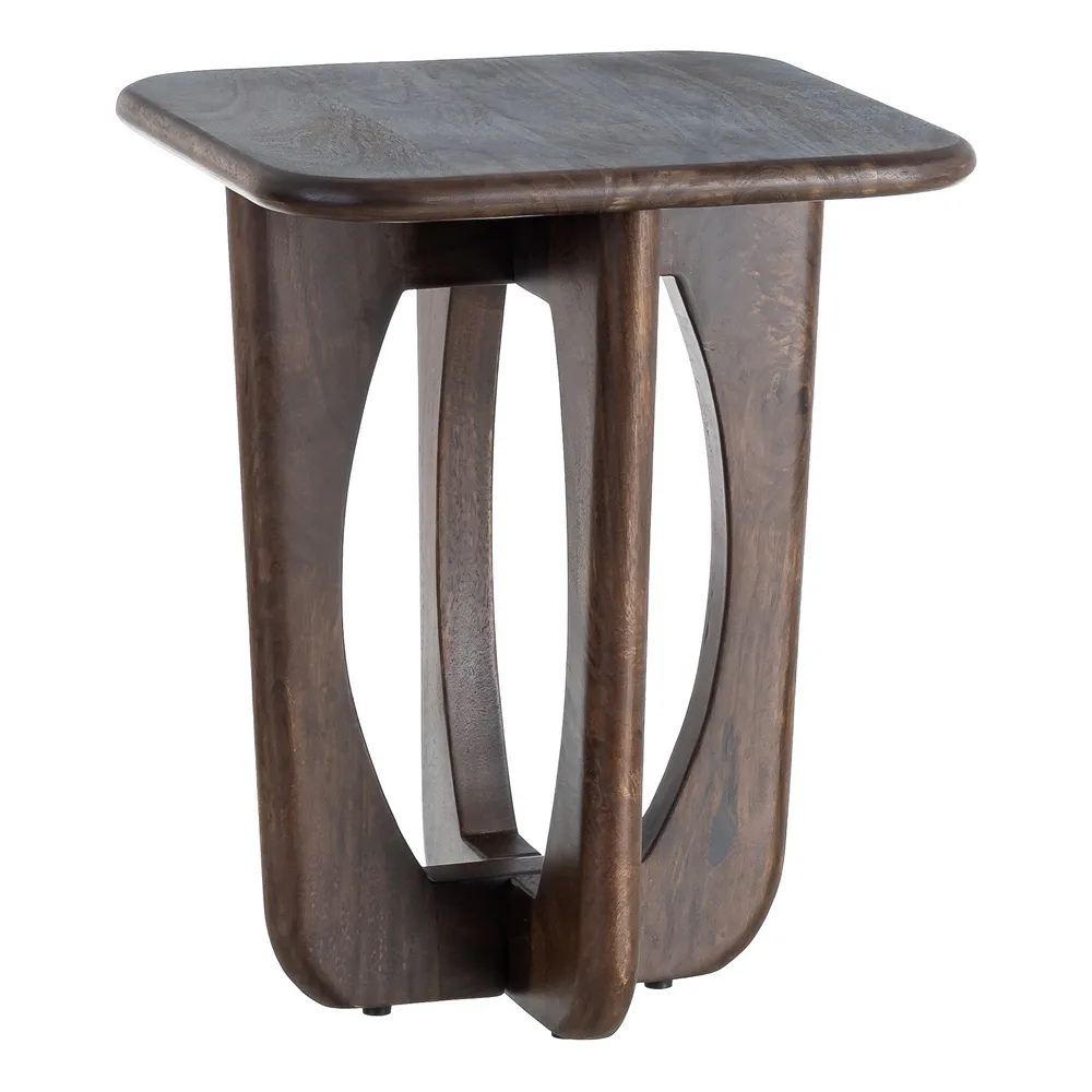Mesita Auxiliar de Madera de Mango Marrón 45 x 45 x 55 cm 