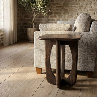 Mesita Auxiliar de Madera de Mango 45 x 45 x 55 cm 
