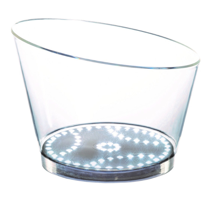 Cubitera SLICE con base LED para 8 botellas