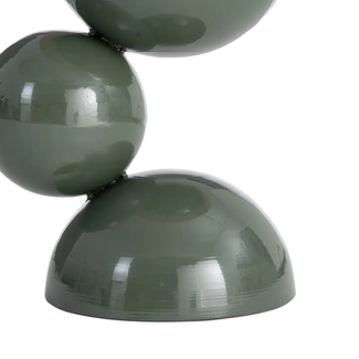 Mesita Auxliar de Metal Verde y Madera 41 x 41 x 46,5 cm 