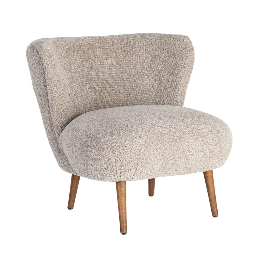 Sillón de Madera Tapizado en Poliéster 77 x 78 x 72 cm