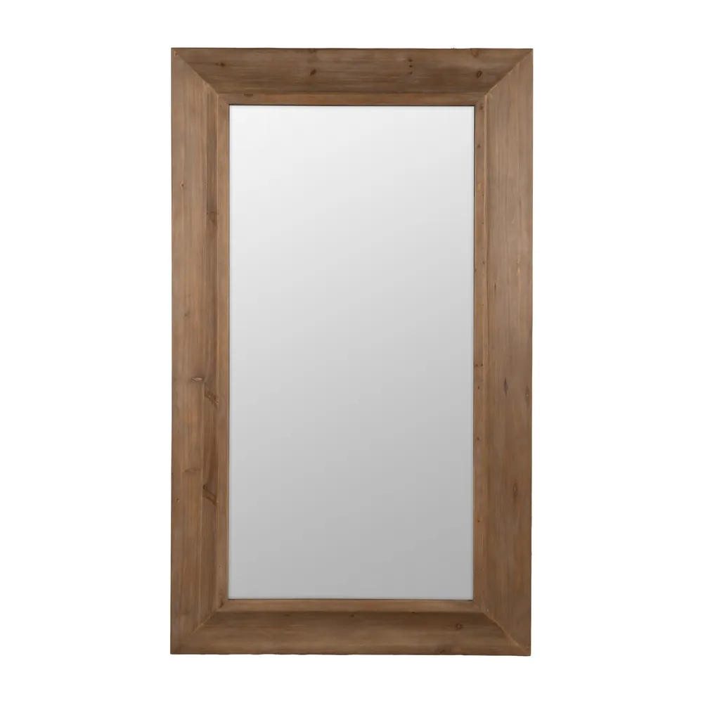 Espejo Marco de Madera de Abeto Natural 7,5 x 110 x 185 cm 