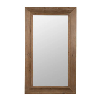 Espejo de Madera de Abeto Natural 7,5 x 110 x 185 cm 