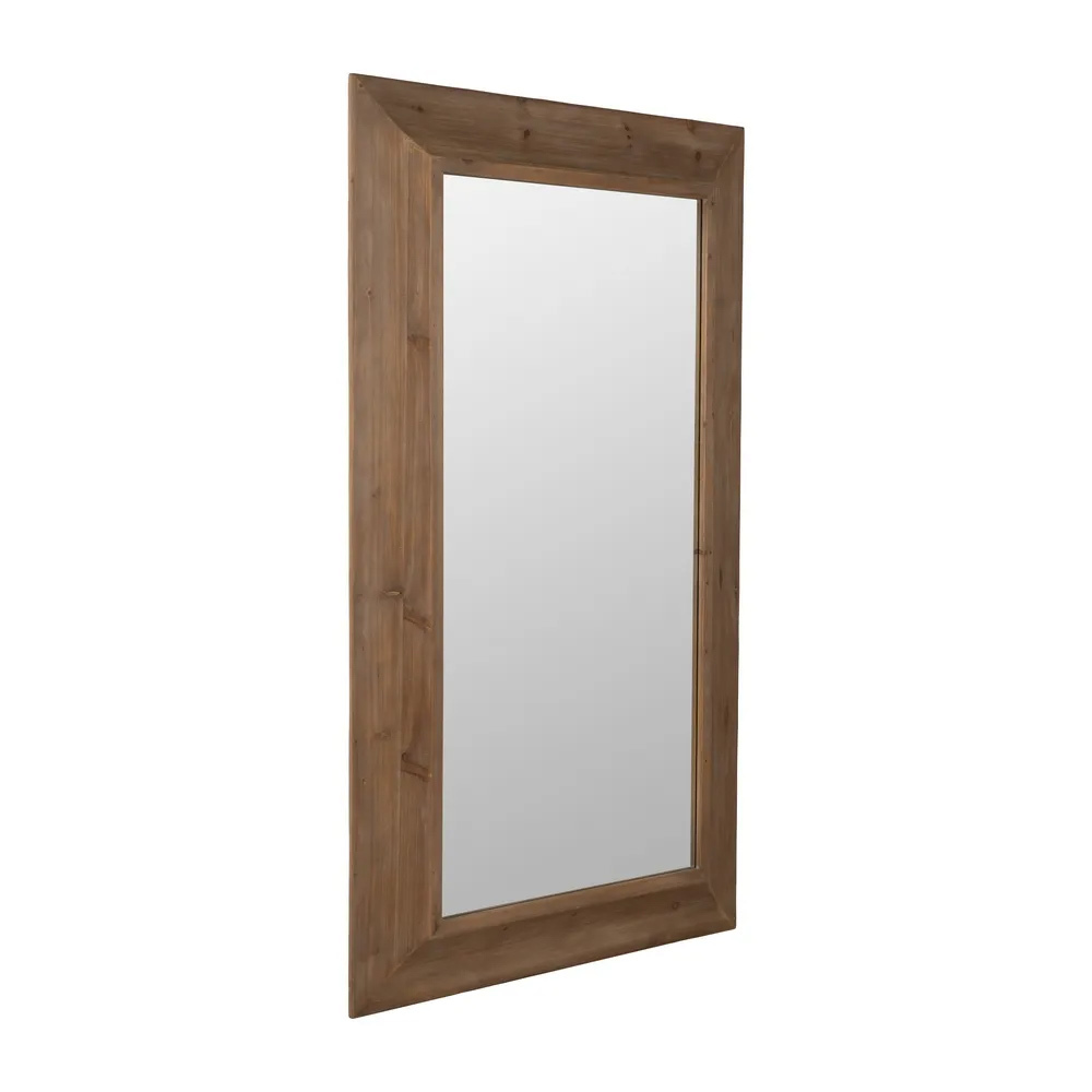 Espejo de Madera de Abeto Natural 7,5 x 110 x 185 cm 