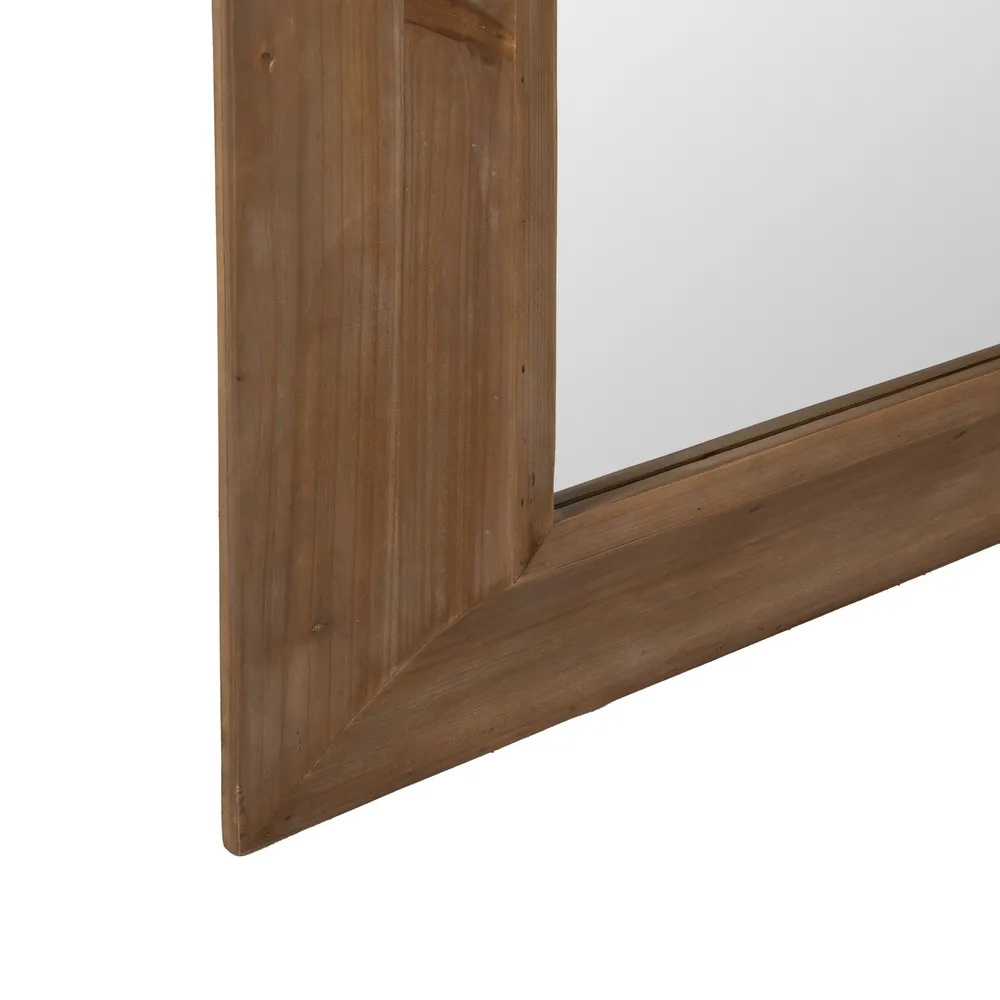 Espejo de Madera de Abeto Natural 7,5 x 110 x 185 cm 