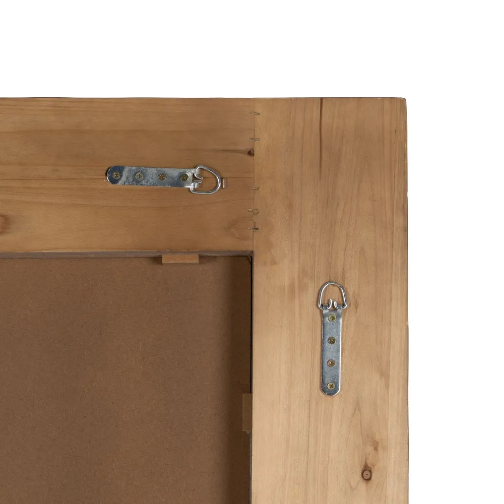 Espejo de Madera de Abeto Natural 7,5 x 110 x 185 cm 