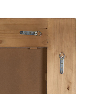 Espejo de Madera de Abeto Natural 7,5 x 110 x 185 cm 