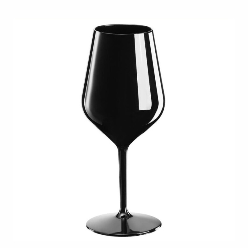 Copa de Vino y Cóctel de Tritán Negra  470 ml Goldplast – Caja de 6 unidades 