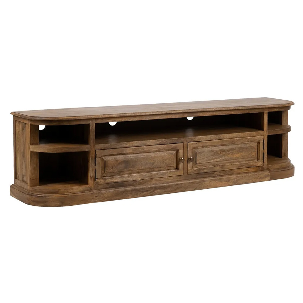 Mueble de Televisión de Madera de Mango 2 Puertas 45 x 198 x 50 cm 