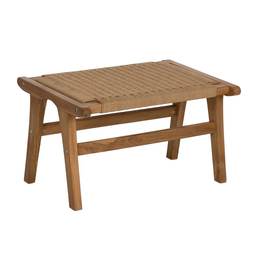 Reposapiés de Madera de Teka Natural 45 x 60,5 x 36 cm 