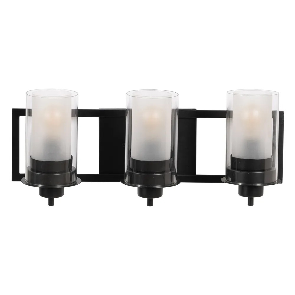 Aplique de Pared de Hierro Negro 17 x 56 x 21 cm 