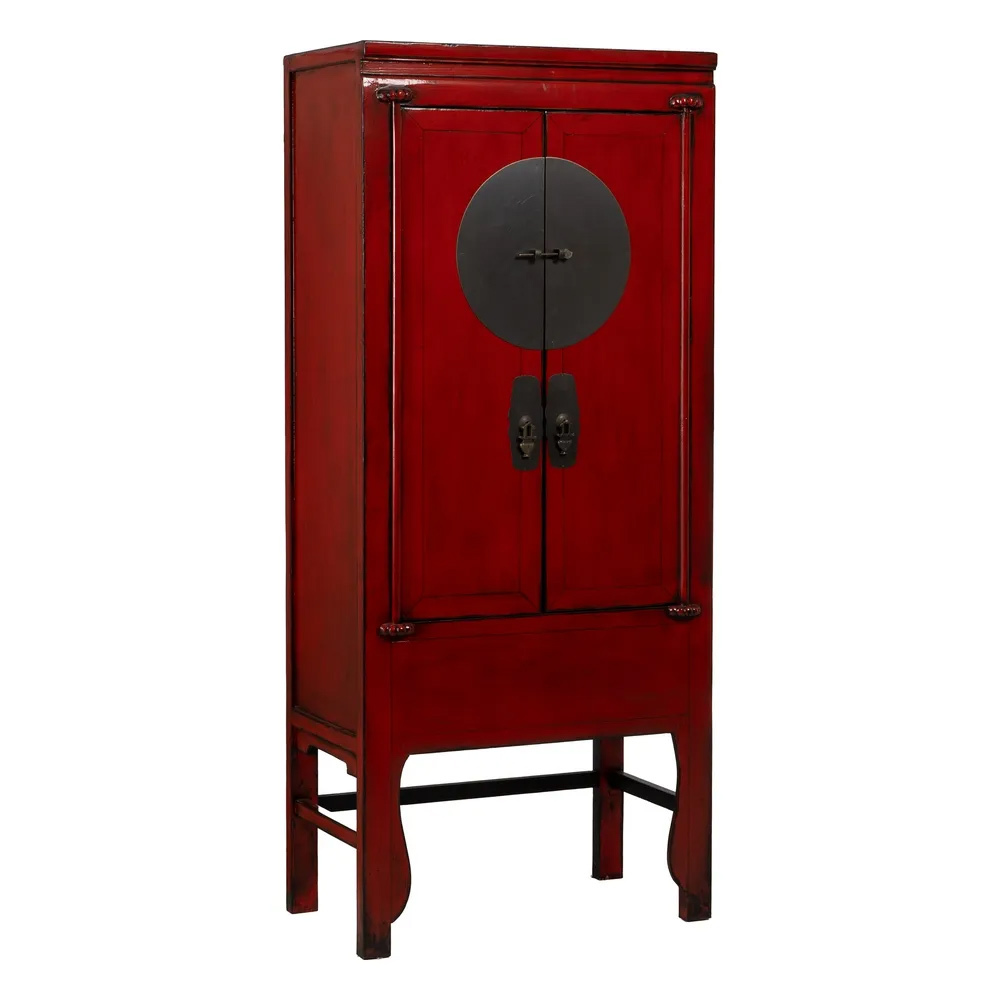 Armario de Madera y DM Rojo 2 Puertas 45 x 83,5 x 195 cm 