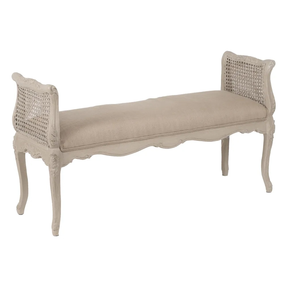 Banqueta de Madera de Mango Beige 45 x 137 x 74 cm 