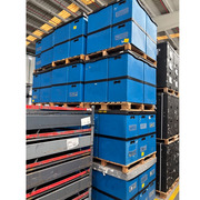 Lote de 170 cajas plásticas azules usadas 40 x 60 x 40 cm 