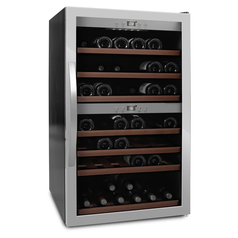 Vinoteca mQuvée acero inoxidable WineExpert 66 Fullglass Stainless 66 Botellas Doble Zona Libre Instalación
