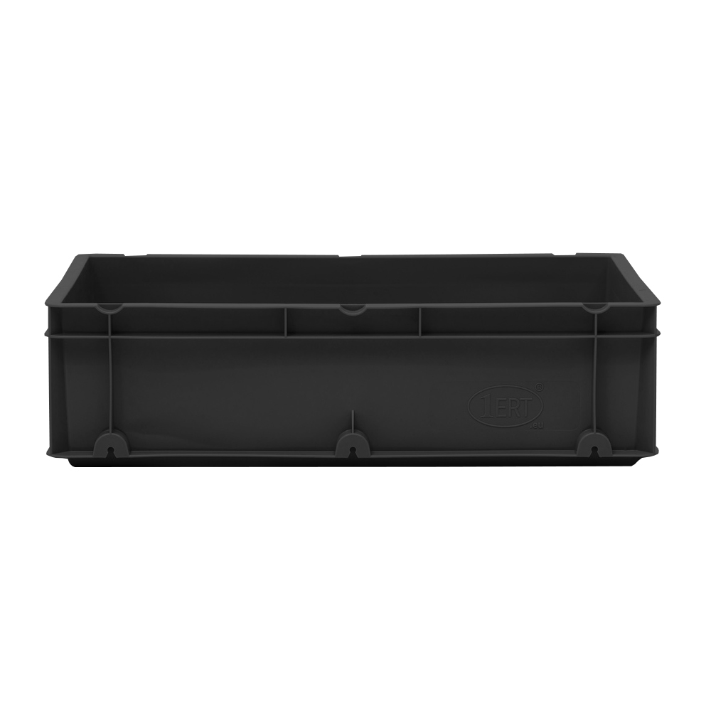 Lote 384 Cajas Plásticas Norma Europa Negras 40 x 60 x 15 cm 