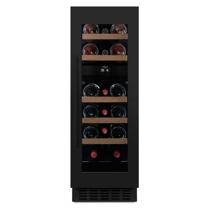 Vinoteca encastrable bajo encimera Negra 16 botellas 2 zonas mQuvée WineCave 780 30D Anthracite Black