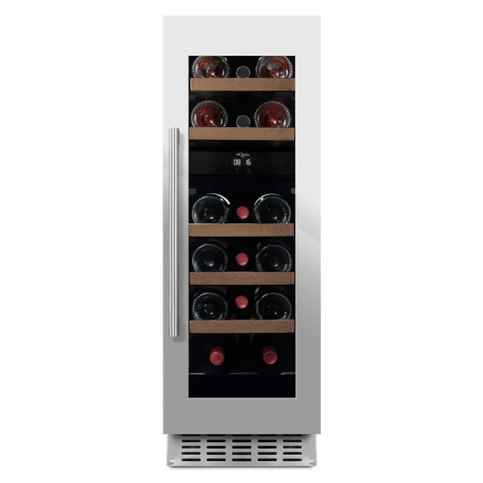 Vinoteca encastrable bajo encimera Acero Inoxidable 16 botellas 2 zonas mQuvée WineCave 780 30D Stainless