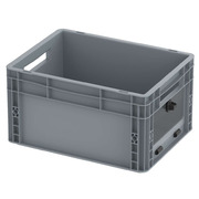Caja Eurobox Gris Frente Abierto 40 x 30 x 23 cm Ref.SPK 4322OF