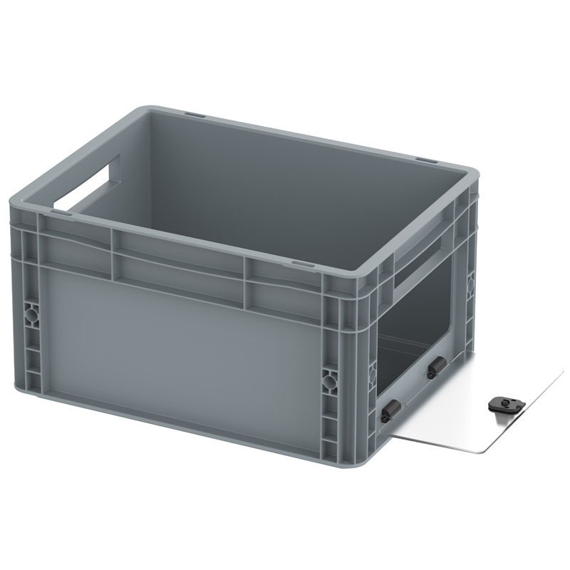 Caja Eurobox Frente Abierto 40 x 30 x 23 Gris Ref.SPK 4322OF