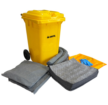 Kit de absorbentes universal con contenedor de 80 litros