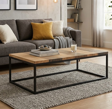 Dale personalidad a tu salón con la mesa de centro Preston Industrial ECO
